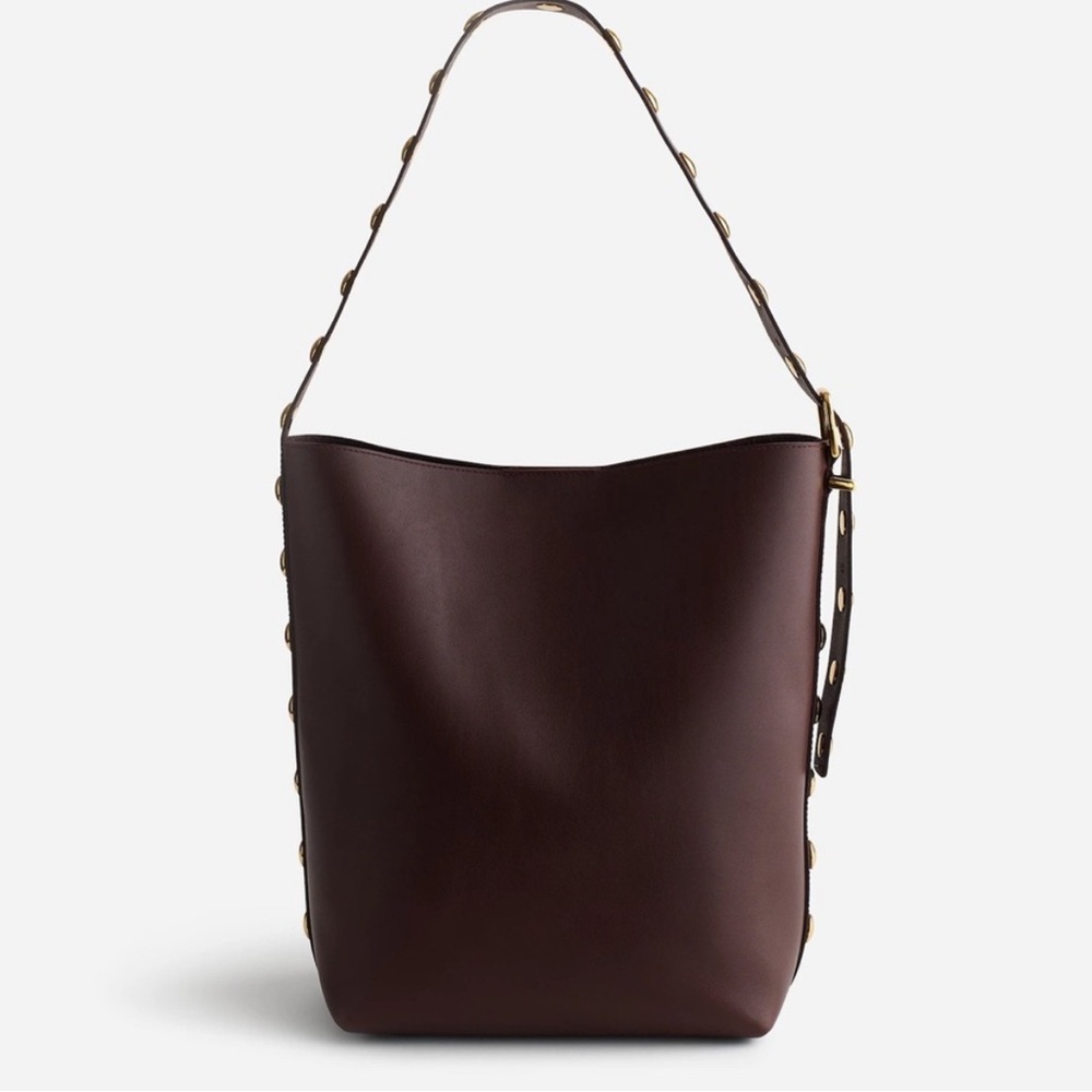 Madewell The Essential Bucket Tote in Chocolate Raisin Multi